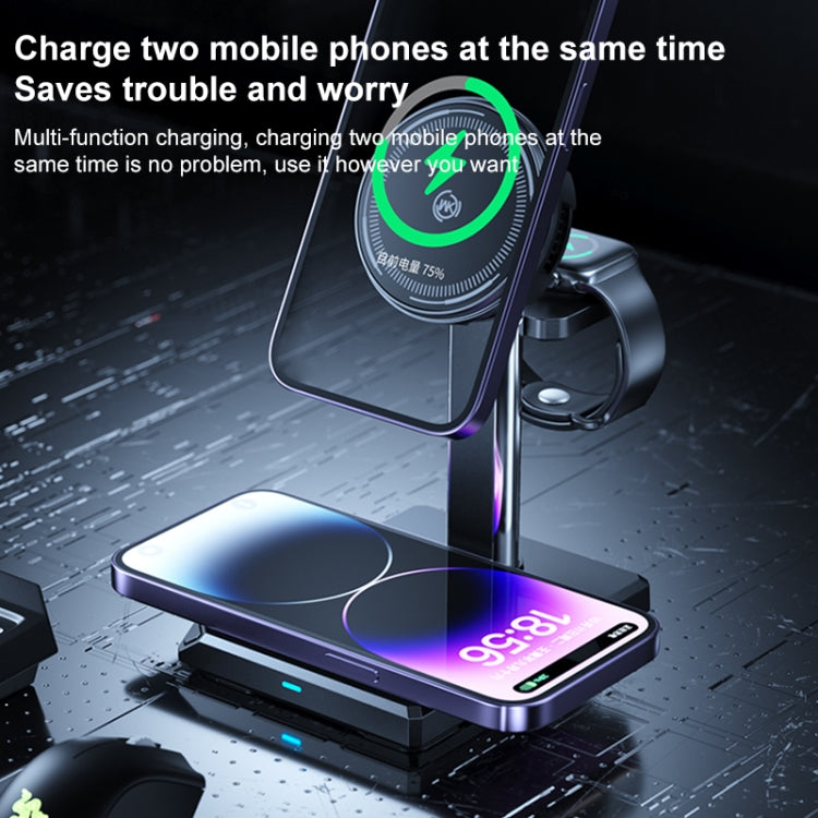 WK WP-U176 15W 4 in 1 Magnetic Cooling Wireless Charging Holder(Black) - Wireless Charger by WK | Online Shopping South Africa | PMC Jewellery | Buy Now Pay Later Mobicred