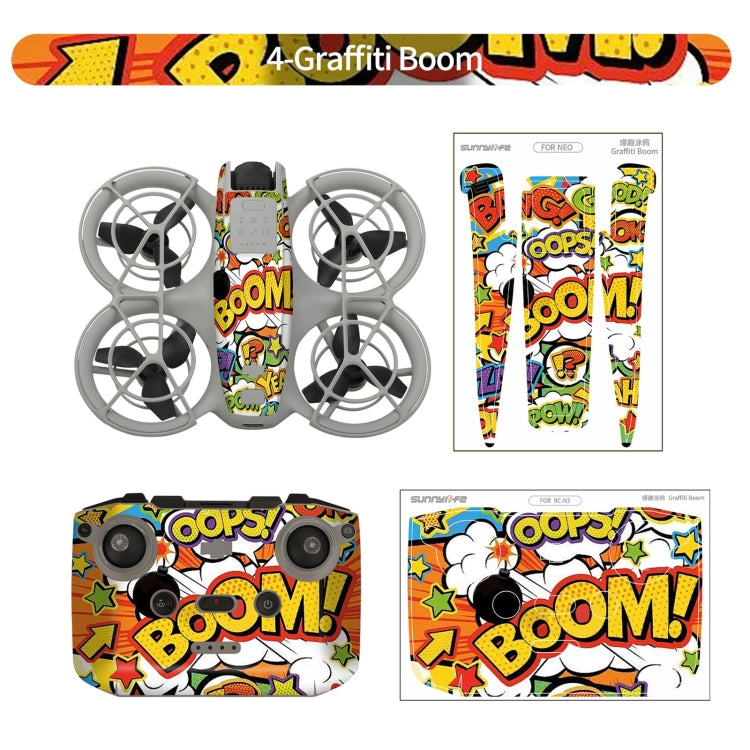 For DJI Neo Drone Body Remote Control Protective Sticker(Graffiti Boom) - free shipping - PMC TechLife - Order now!