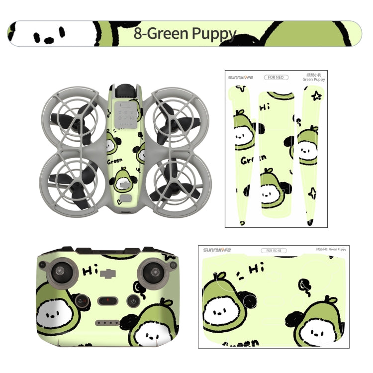 For DJI Neo Drone Body Remote Control Protective Sticker(Green Puppy) - free shipping - PMC TechLife - Order now!