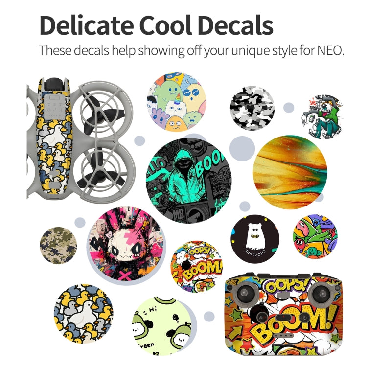 For DJI Neo Drone Body Remote Control Protective Sticker(Grunge Eyes) - free shipping - PMC TechLife - Order now!