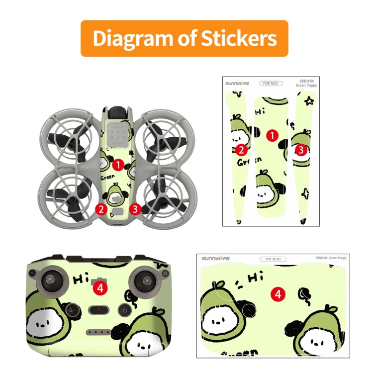 For DJI Neo Drone Body Remote Control Protective Sticker(Grunge Eyes) - free shipping - PMC TechLife - Order now!