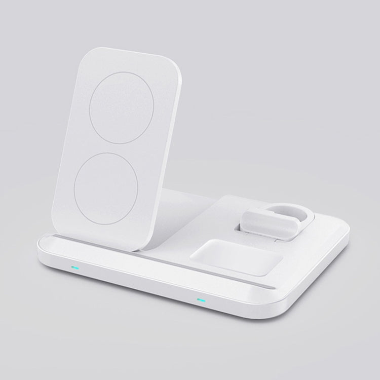 DW08 15W 3 in 1 Folding Wireless Charger(White) - Wireless Charger by PMC Jewellery | Online Shopping South Africa | PMC Jewellery | Buy Now Pay Later Mobicred