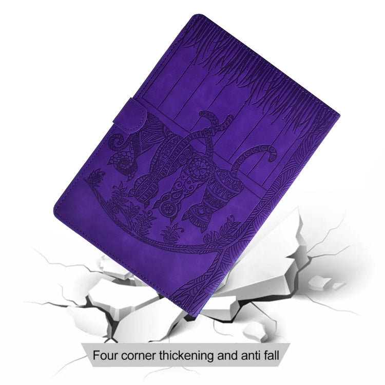 For Lenovo Tab M11 / Xiaoxin Pad 2024 Cats Embossed Leather Smart Tablet Case(Purple) - Lenovo by PMC Jewellery | Online Shopping South Africa | PMC Jewellery | Buy Now Pay Later Mobicred