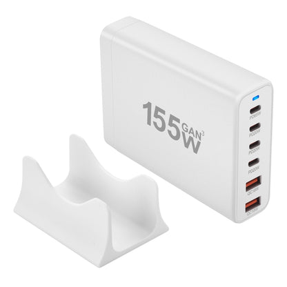 155W 4Type-C, 2USB 6-Ports Desktop Fast Charger, Plug Type:US Plug(White) - Multifunction Charger by PMC Jewellery | Online Shopping South Africa | PMC Jewellery | Buy Now Pay Later Mobicred