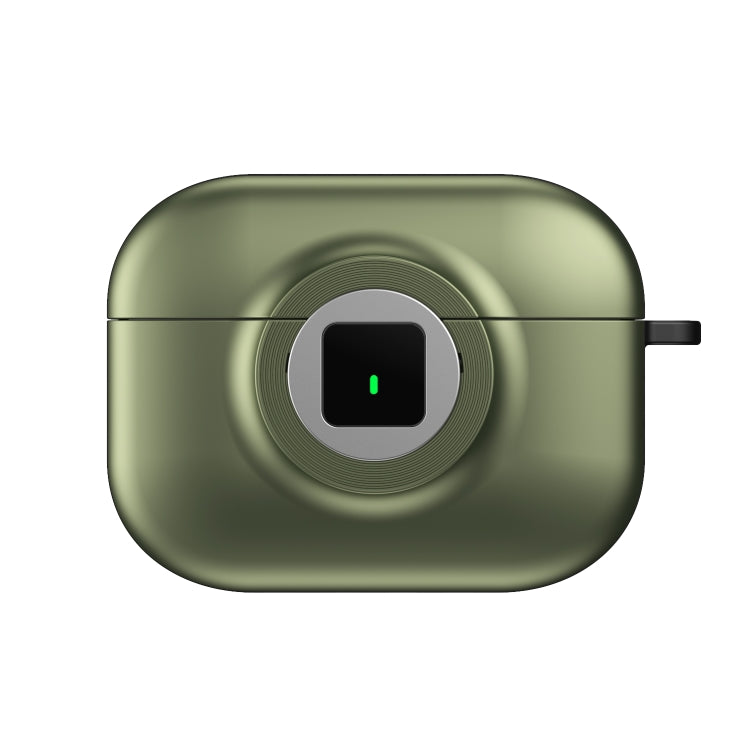 For AirPods Pro Camera Series PC + TPU Headset Shockproof Carbon Fibre Case(Green) - For AirPods Pro by PMC Jewellery | Online Shopping South Africa | PMC Jewellery | Buy Now Pay Later Mobicred