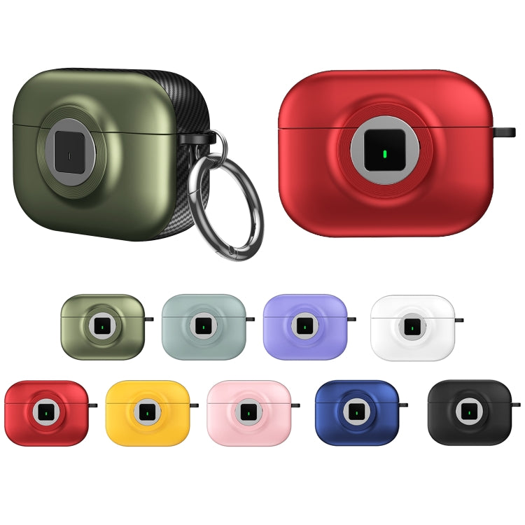 For AirPods 1 / 2 Camera Series PC + TPU Headset Shockproof Carbon Fibre Case(Black) - free shipping - PMC Jewellery - Order now!