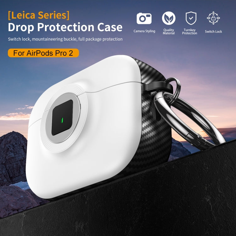 For AirPods 3 Camera Series PC + TPU Headset Shockproof Carbon Fibre Case(Red) - For AirPods 3 by PMC Jewellery | Online Shopping South Africa | PMC Jewellery | Buy Now Pay Later Mobicred