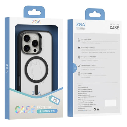 For iPhone 16 Pro ZGA Magsafe Frosted PC Hybrid TPU Phone Case(Black) - iPhone 16 Pro Cases by ZGA | Online Shopping South Africa | PMC Jewellery | Buy Now Pay Later Mobicred