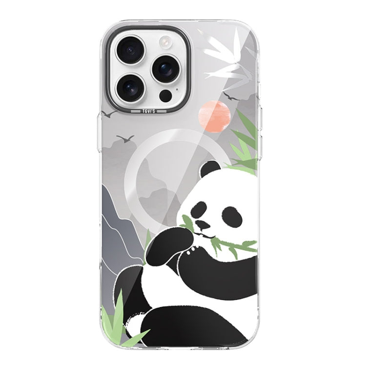 For iPhone 16 Pro Max TGVIS Grace Series MagSafe Magnetic Phone Case(Panda) - iPhone 16 Pro Max Cases by TGVIS | Online Shopping South Africa | PMC Jewellery | Buy Now Pay Later Mobicred