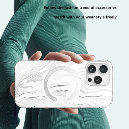 For iPhone 16 Plus TGVIS Grace Series MagSafe Magnetic Phone Case(Mirror Flower) - iPhone 16 Plus Cases by TGVIS | Online Shopping South Africa | PMC Jewellery | Buy Now Pay Later Mobicred