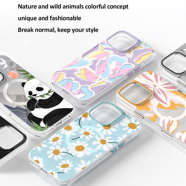 For iPhone 16 Plus TGVIS Grace Series MagSafe Magnetic Phone Case(Mirror Flower) - iPhone 16 Plus Cases by TGVIS | Online Shopping South Africa | PMC Jewellery | Buy Now Pay Later Mobicred