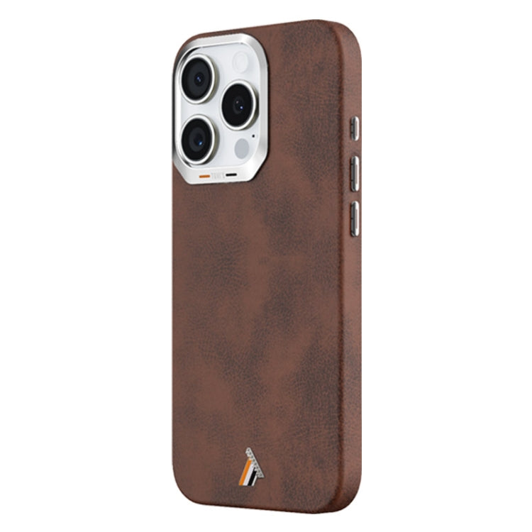 For iPhone 16 Pro Max TGVIS VIDA Series MagSafe Magnetic PU Leather Phone Case(Brown) - iPhone 16 Pro Max Cases by TGVIS | Online Shopping South Africa | PMC Jewellery | Buy Now Pay Later Mobicred