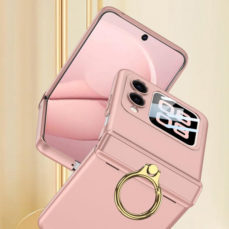 For Huawei nova Flip GKK Integrated Magnetic Hinged Flip Case with Ring Holder(Pink) - Huawei Cases by GKK | Online Shopping South Africa | PMC Jewellery | Buy Now Pay Later Mobicred