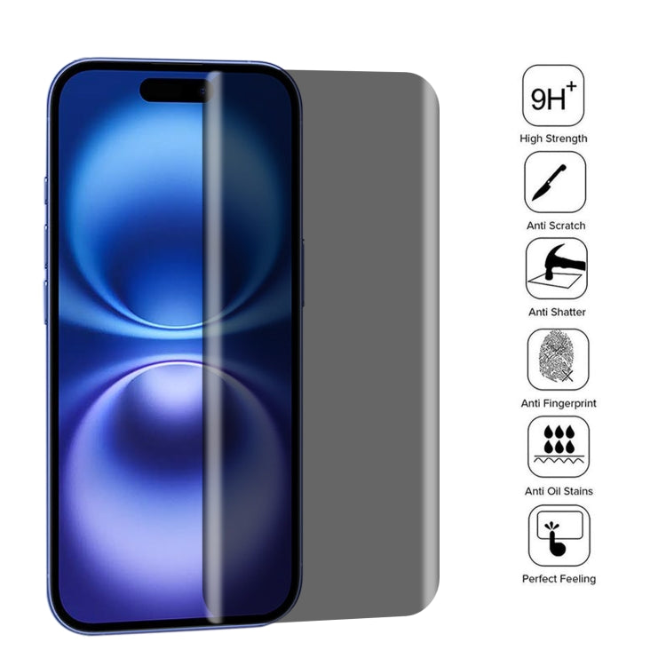 For iPhone 16 25pcs High Transparency Full Cover Anti-spy Tempered Glass Film - iPhone 16 Tempered Glass by PMC Jewellery | Online Shopping South Africa | PMC Jewellery | Buy Now Pay Later Mobicred