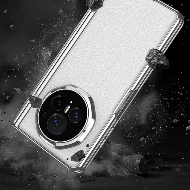 For Honor Magic V3 GKK Integrated Magnetic Fold Hinge Leather Shockproof Phone Case(Silver) - Honor Cases by GKK | Online Shopping South Africa | PMC Jewellery | Buy Now Pay Later Mobicred