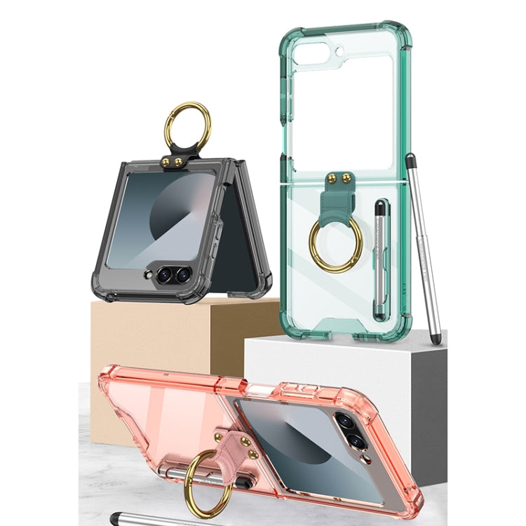 For Samsung Galaxy Z Flip6 / Flip7 FE GKK Airbag Protective Phone Case with Ring & Pen(Green) - free shipping - PMC Jewellery - Order now!