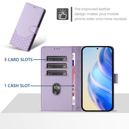 For Redmi K70 Ultra 5G Honeycomb Embossing RFID Leather Phone Case(Light Purple) - Xiaomi Cases by PMC Jewellery | Online Shopping South Africa | PMC Jewellery | Buy Now Pay Later Mobicred