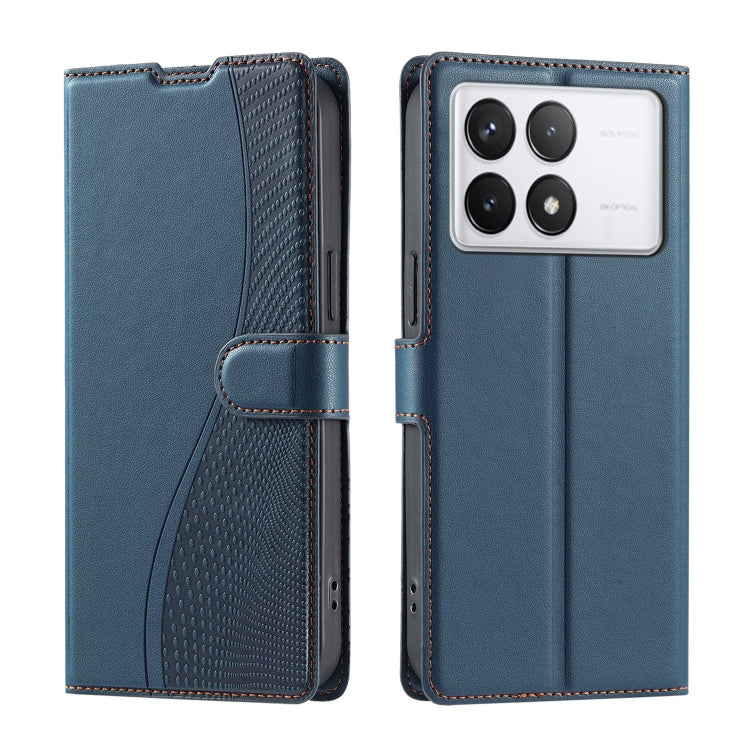 For Redmi K70 Voltage Ultra-thin Dot Leather Phone Case(Blue) - K70 Cases by PMC Jewellery | Online Shopping South Africa | PMC Jewellery | Buy Now Pay Later Mobicred