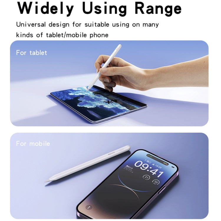 Yesido ST15 Anti-mistouch Magnetic Adhesive Active Universal Capacitive Stylus Pen(White) - Stylus Pen by Yesido | Online Shopping South Africa | PMC Jewellery | Buy Now Pay Later Mobicred