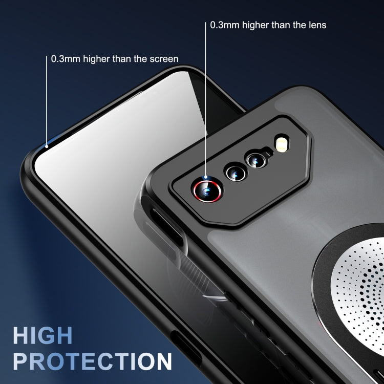 For Asus ROG Phone 7 Heat Dissipation Aromatherapy MagSafe Holder Phone Case(Black) - ASUS Cases by PMC TechLife | Online Shopping South Africa | PMC TechLife | Buy Now Pay Later Mobicred