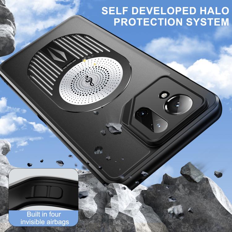 For Asus ROG Phone 9 / 9 Pro Heat Dissipation Aromatherapy Magnetic Holder Phone Case(Black) - ASUS Cases by PMC TechLife | Online Shopping South Africa | PMC TechLife | Buy Now Pay Later Mobicred