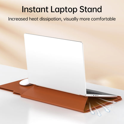 Multifunctional Laptop PU Magnetic Stand Split Liner Bag with Mouse Pad Function, Size:15 inch(Dark Blue) - 15 inch by PMC Jewellery | Online Shopping South Africa | PMC Jewellery | Buy Now Pay Later Mobicred