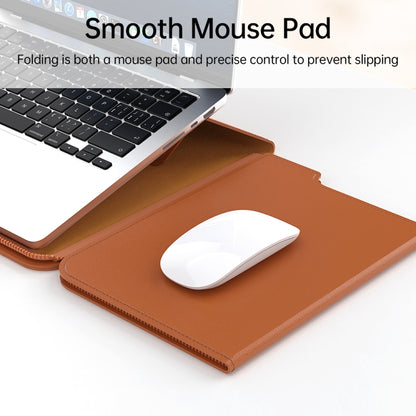 Multifunctional Laptop PU Magnetic Stand Split Liner Bag with Mouse Pad Function, Size:13-14 inch(Grey) - 13.3 inch by PMC Jewellery | Online Shopping South Africa | PMC Jewellery | Buy Now Pay Later Mobicred