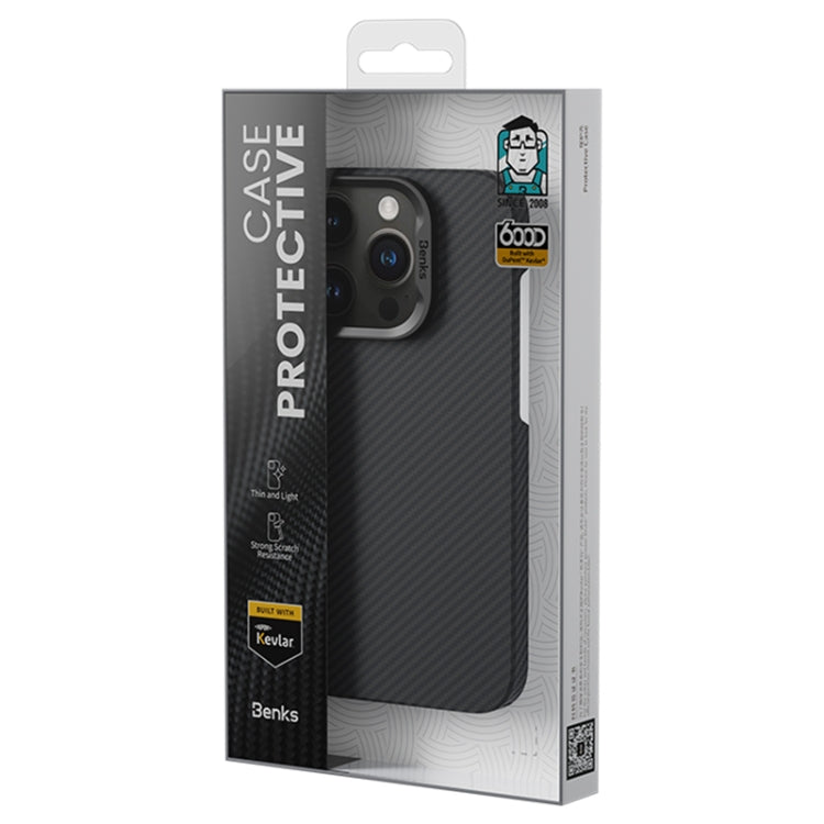 For iPhone 16 Plus Benks Classic Kevlar 600D Fiber MagSafe Phone Case(Black) - iPhone 16 Plus Cases by Benks | Online Shopping South Africa | PMC Jewellery | Buy Now Pay Later Mobicred