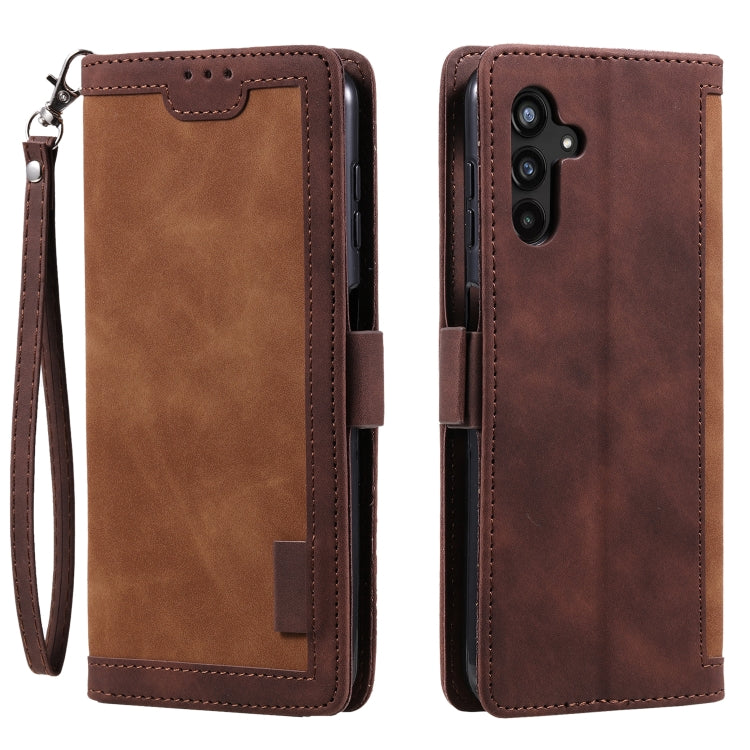 For Samsung Galaxy S25+ 5G Retro Splicing Horizontal Flip Leather Phone Case(Brown) - Galaxy S25+ 5G Cases by PMC TechLife | Online Shopping South Africa | PMC TechLife | Buy Now Pay Later Mobicred