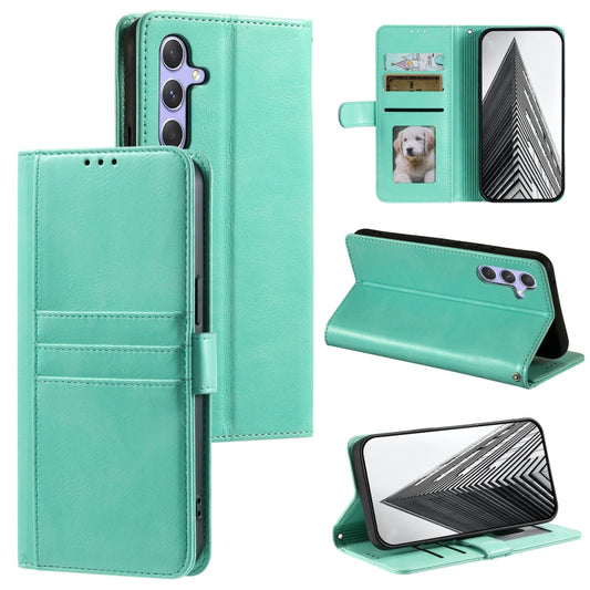 For Samsung Galaxy S25 5G Simple 6-Card Wallet Leather Phone Case(Green) - Galaxy S25 5G Cases by PMC Jewellery | Online Shopping South Africa | PMC Jewellery | Buy Now Pay Later Mobicred