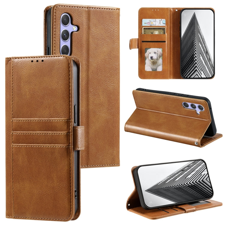 For Samsung Galaxy S25+ 5G Simple 6-Card Wallet Leather Phone Case(Brown) - Galaxy S25+ 5G Cases by PMC TechLife | Online Shopping South Africa | PMC TechLife | Buy Now Pay Later Mobicred