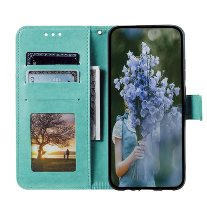 For Samsung Galaxy S25 5G Totem Flower Embossed Leather Phone Case(Green) - Galaxy S25 5G Cases by PMC Jewellery | Online Shopping South Africa | PMC Jewellery | Buy Now Pay Later Mobicred