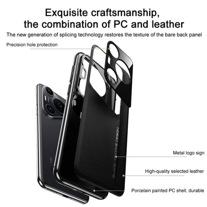 For Huawei Pura 70 Ultra J-20 Leather Skyline Design Full Coverage Phone Case(Black) - Huawei Cases by PMC Jewellery | Online Shopping South Africa | PMC Jewellery | Buy Now Pay Later Mobicred