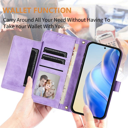 For Samsung Galaxy S25 5G Multi-Card Slots Zipper Wallet Leather Phone Case(Purple) - Galaxy S25 5G Cases by PMC Jewellery | Online Shopping South Africa | PMC Jewellery | Buy Now Pay Later Mobicred