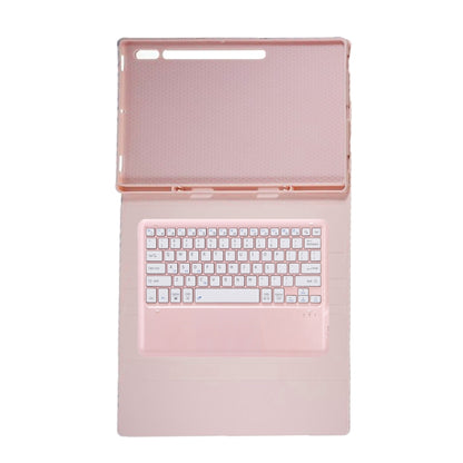 For Samsung Galaxy Tab S10 Ultra A910B Pen Slot Detachable Bluetooth Keyboard Leather Tablet Case(Pink) - Samsung Keyboard by PMC Jewellery | Online Shopping South Africa | PMC Jewellery | Buy Now Pay Later Mobicred