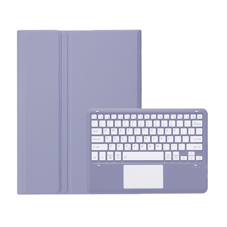 For Samsung Galaxy Tab S10 Ultra A910B-A Touch Pad Detachable Bluetooth Keyboard Leather Tablet Case(Purple) - free shipping - PMC Jewellery - Order now!