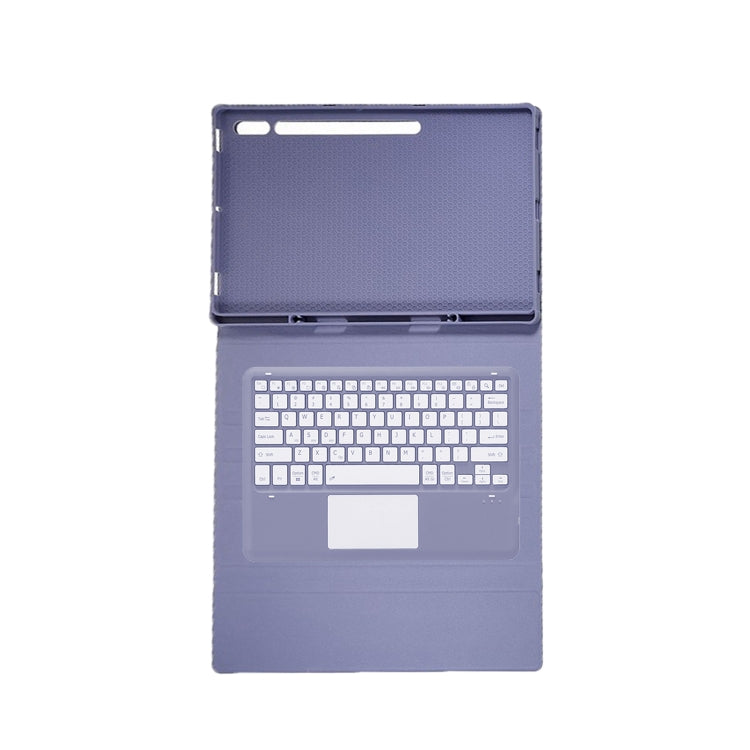 For Samsung Galaxy Tab S10 Ultra A910B-A Touch Pad Detachable Bluetooth Keyboard Leather Tablet Case(Purple) - free shipping - PMC Jewellery - Order now!