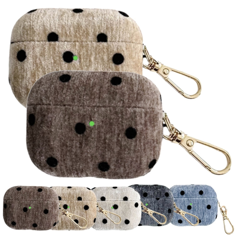 For AirPods 4 Velvet Cloth + PC Headset Shockproof Case(Coffee) - For AirPods 4 by PMC Jewellery | Online Shopping South Africa | PMC Jewellery | Buy Now Pay Later Mobicred