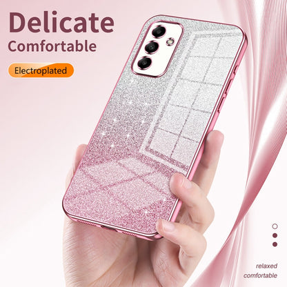 For Samsung Galaxy S25 5G Gradient Glitter Powder Electroplated Phone Case(Transparent) - Galaxy S25 5G Cases by PMC Jewellery | Online Shopping South Africa | PMC Jewellery | Buy Now Pay Later Mobicred