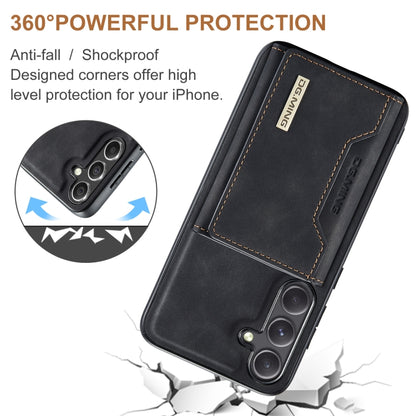 For Samsung Galaxy S24 FE 5G DG.MING M2 Series 3-Fold Multi Card Bag + Magnetic Phone Case(Black) - Galaxy S24 FE 5G Cases by DG.MING | Online Shopping South Africa | PMC Jewellery | Buy Now Pay Later Mobicred