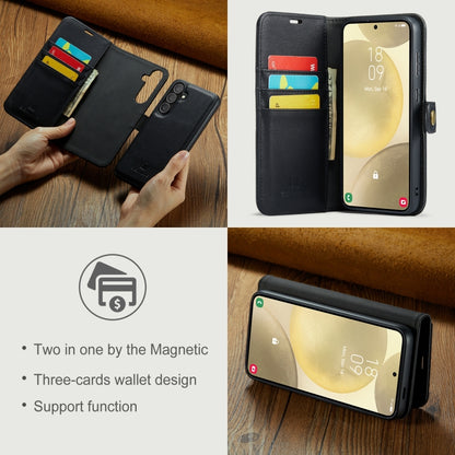 For Samsung Galaxy S24 FE 5G DG.MING Crazy Horse Texture Detachable Magnetic Leather Case(Black) - Galaxy S24 FE 5G Cases by DG.MING | Online Shopping South Africa | PMC Jewellery | Buy Now Pay Later Mobicred