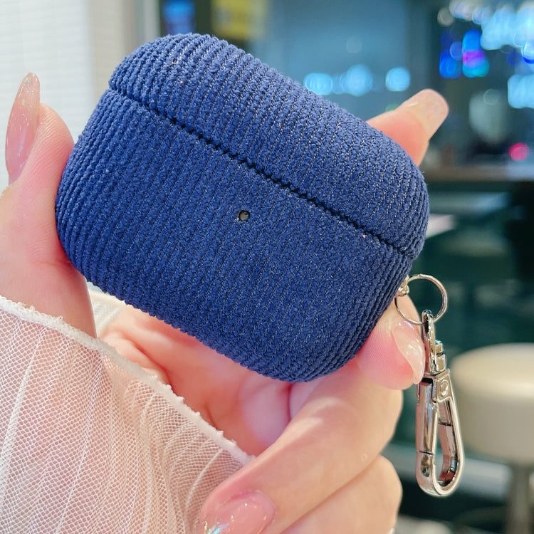 For AirPods Pro 2 Corduroy Cloth Pattern Earphone Protective Case(Royal Blue) - free shipping - PMC Jewellery - Order now!