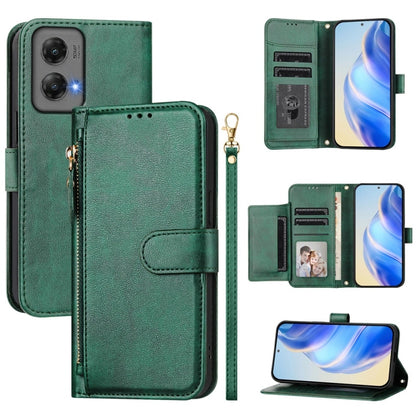 For Motorola Moto G Stylus 5G 2024 Multi-Card Slots Zipper Wallet Leather Phone Case(Green) - Motorola Cases by PMC Jewellery | Online Shopping South Africa | PMC Jewellery | Buy Now Pay Later Mobicred