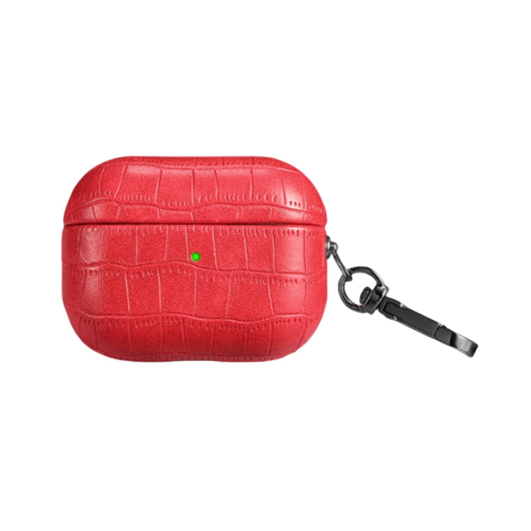 For AirPods 3 Crocodile Texture Earphone Protective Case(Red) - For AirPods 3 by PMC Jewellery | Online Shopping South Africa | PMC Jewellery | Buy Now Pay Later Mobicred