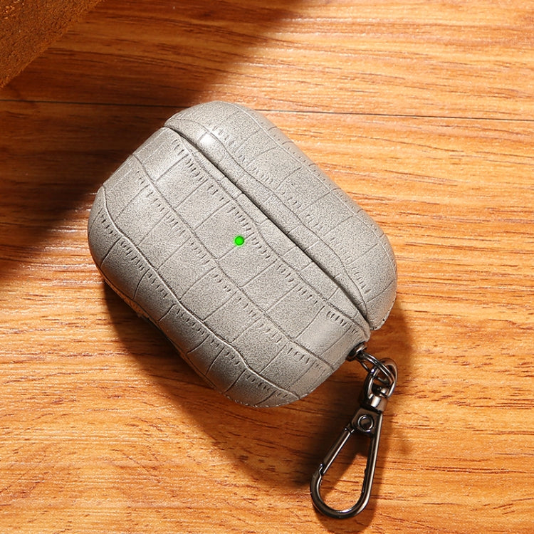 For AirPods 3 Crocodile Texture Earphone Protective Case(Grey) - For AirPods 3 by PMC Jewellery | Online Shopping South Africa | PMC Jewellery | Buy Now Pay Later Mobicred