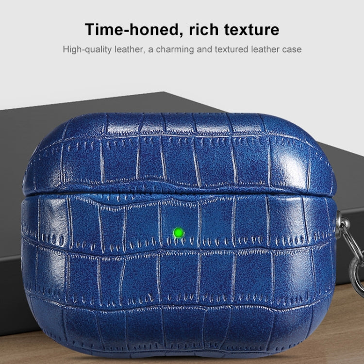 For AirPods Pro Crocodile Texture Earphone Protective Case(Grey) - free shipping - PMC Jewellery - Order now!