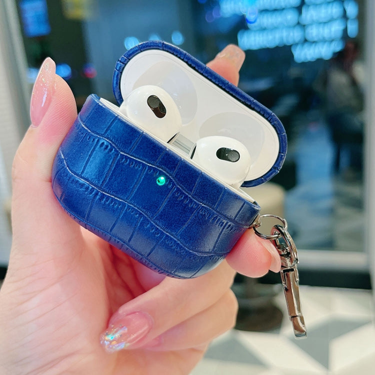For AirPods Pro Crocodile Texture Earphone Protective Case(Grey) - free shipping - PMC Jewellery - Order now!