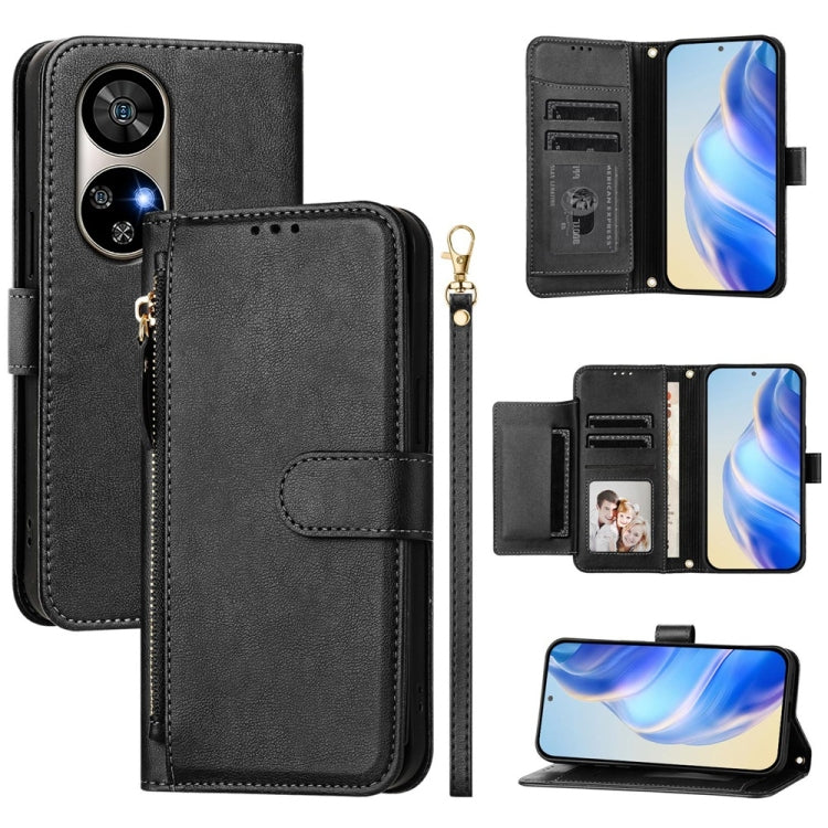 For Ulefone Note 17 Pro Multi-Card Slots Zipper Wallet Leather Phone Case(Black) - Ulefone Cases by PMC Jewellery | Online Shopping South Africa | PMC Jewellery | Buy Now Pay Later Mobicred