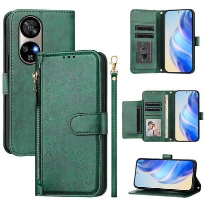 For Ulefone Note 17 Pro Multi-Card Slots Zipper Wallet Leather Phone Case(Green) - Ulefone Cases by PMC Jewellery | Online Shopping South Africa | PMC Jewellery | Buy Now Pay Later Mobicred