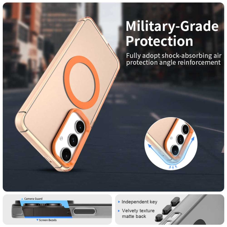 For Samsung Galaxy S25 5G Candy Magsafe PC Hybrid TPU Phone Case(Orange) - Galaxy S25 5G Cases by PMC Jewellery | Online Shopping South Africa | PMC Jewellery | Buy Now Pay Later Mobicred